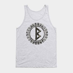 Berkana Rune and Alphabet on Birch Tank Top